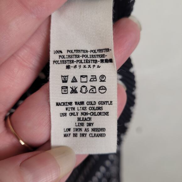 Free People Black & White Polka Dot Lace Trim Slip Dress Size 10 Coquette Retro - Picture 9 of 11